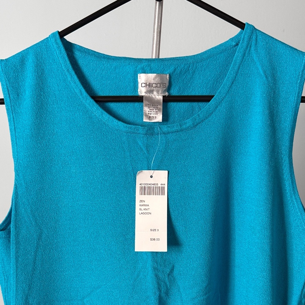 Chico's Vibrant Turquoise Tank Top